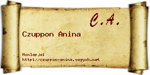Czuppon Anina névjegykártya